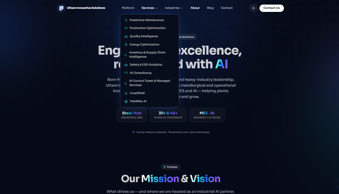 Uttam Innovative Solution — section after