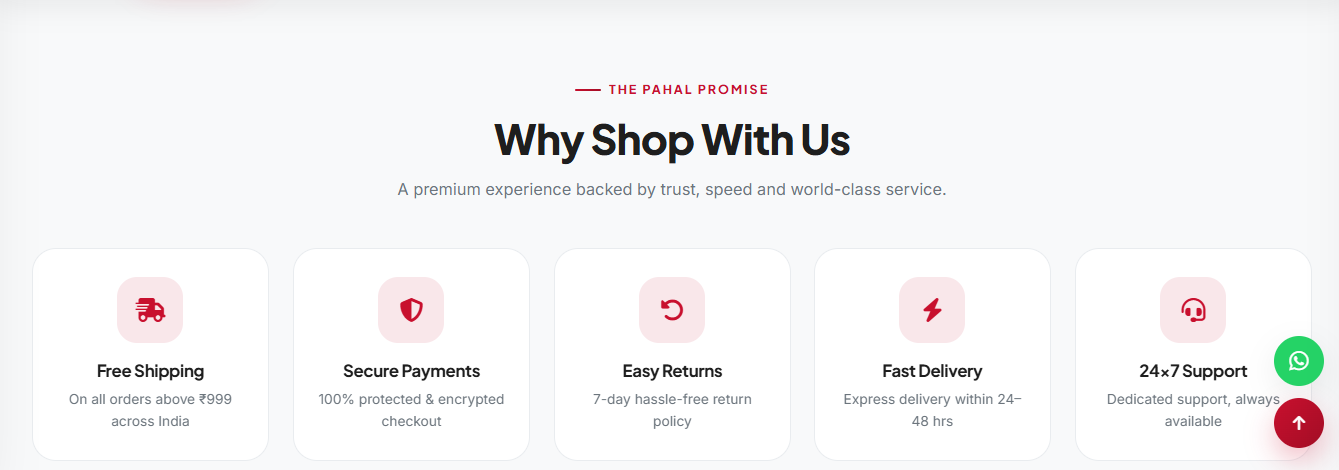Pahal International — section after