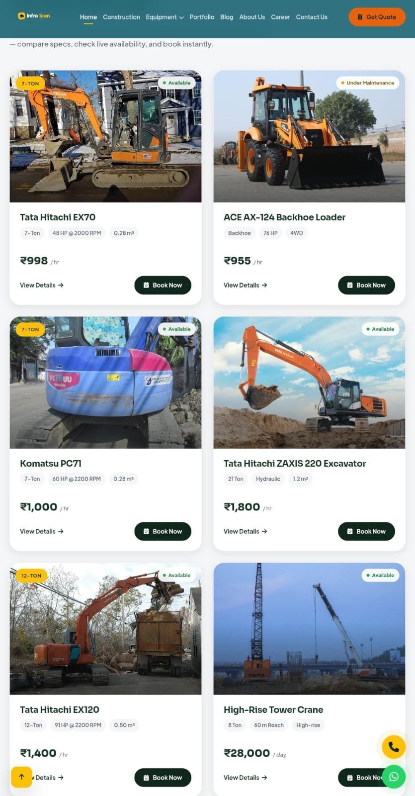 Infraicon — section after on mobile