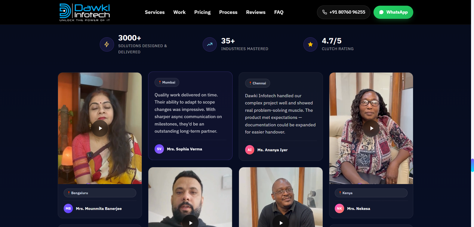 Dawki Infotech — Landing preview